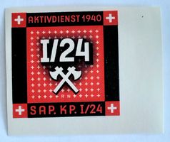 Soldatenmarke 2.WK, Sappeur Kompanie I/24 geschn, Wi Sap 54