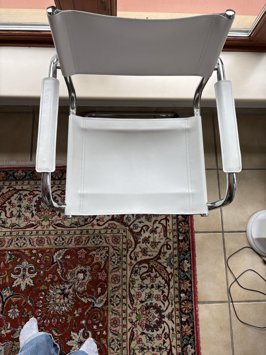 Sedie: Freischwinger Leder Weiss – Usato da Wallisellen venduto da paintbrush 4
