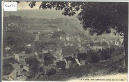 Le Locle - Vue generale - Stabstempel: Biel-Bienne