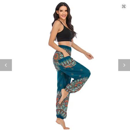 Hose Bohemian Hippi Ideal Yoga Strand Green - Pantalon