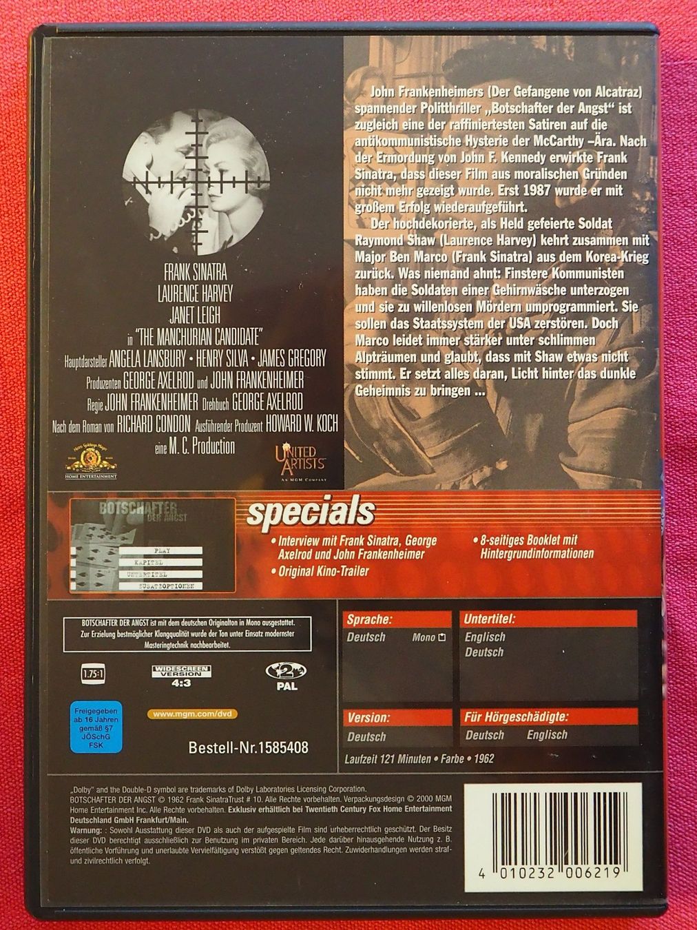Tutti i DVDs: Botschafter der Angst / Frank Sinatra – Usato da Chur venduto da big_5zx8 1