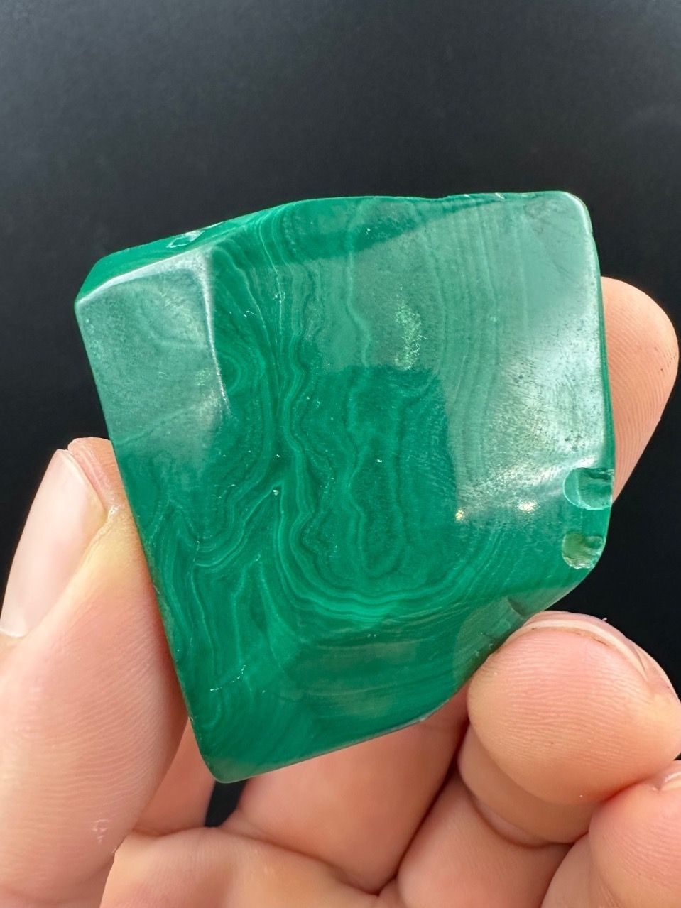 Minerali & Pietre curative: Malachit Freiform, Handschmeichler Heilstein – Nuovo e nell'imballaggio originale da Männedorf venduto da Handschmeichler 1