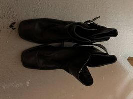 Leder Stiefeletten Grösse 37, schwarz