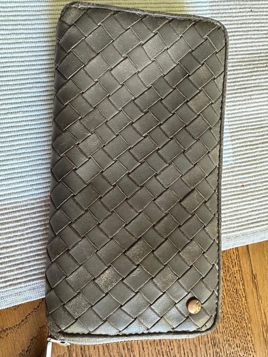 Portafogli: Abro Wallet Grey Leather Woven Long Zip Around – Usato da Zürich venduto da mhm_6rhw 2