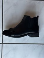 Schwarze Stiefeletten Gr. 39 mit Schleife, Herbst/Winter-Loo