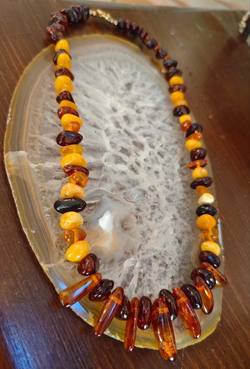 Catenine: ECHTE BERNSTEIN KETTE/COLLIER, 45 cm. LANG – Nuovo (secondo la descrizione) da Weiningen ZH venduto da actera 8