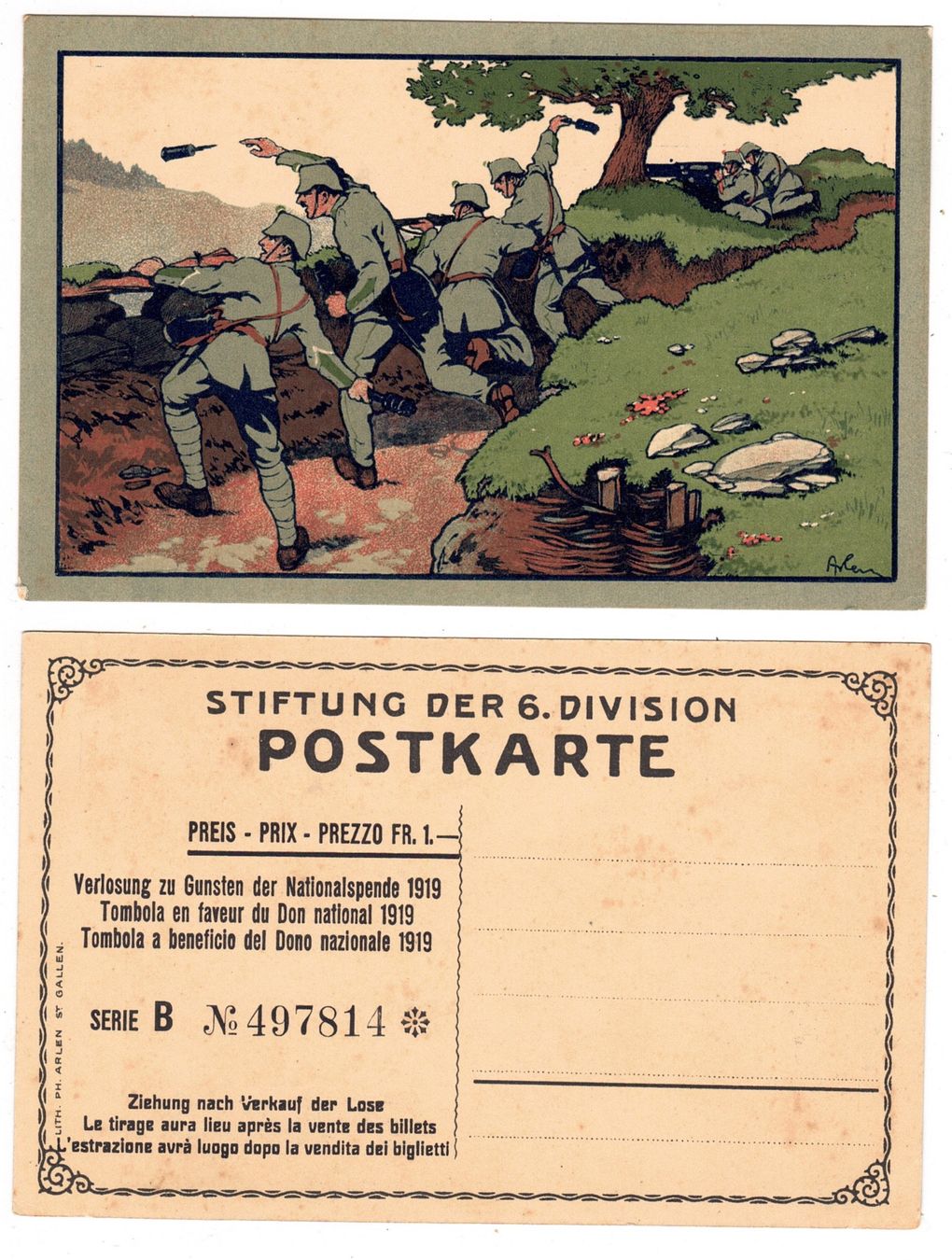 Cartoline postali: Carte militaire Division 6 – Usato da La Tour-de-Peilz venduto da amjust