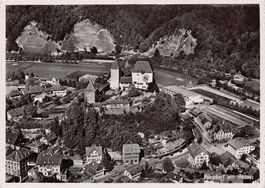 Burgdorf mit Schloss, Luftaufnahme um 1935-40