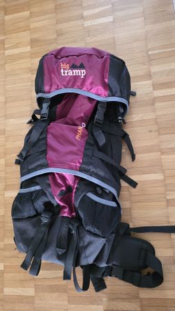 Wanderrucksack Big Tramp Phantom 40 rot schwarz gebraucht