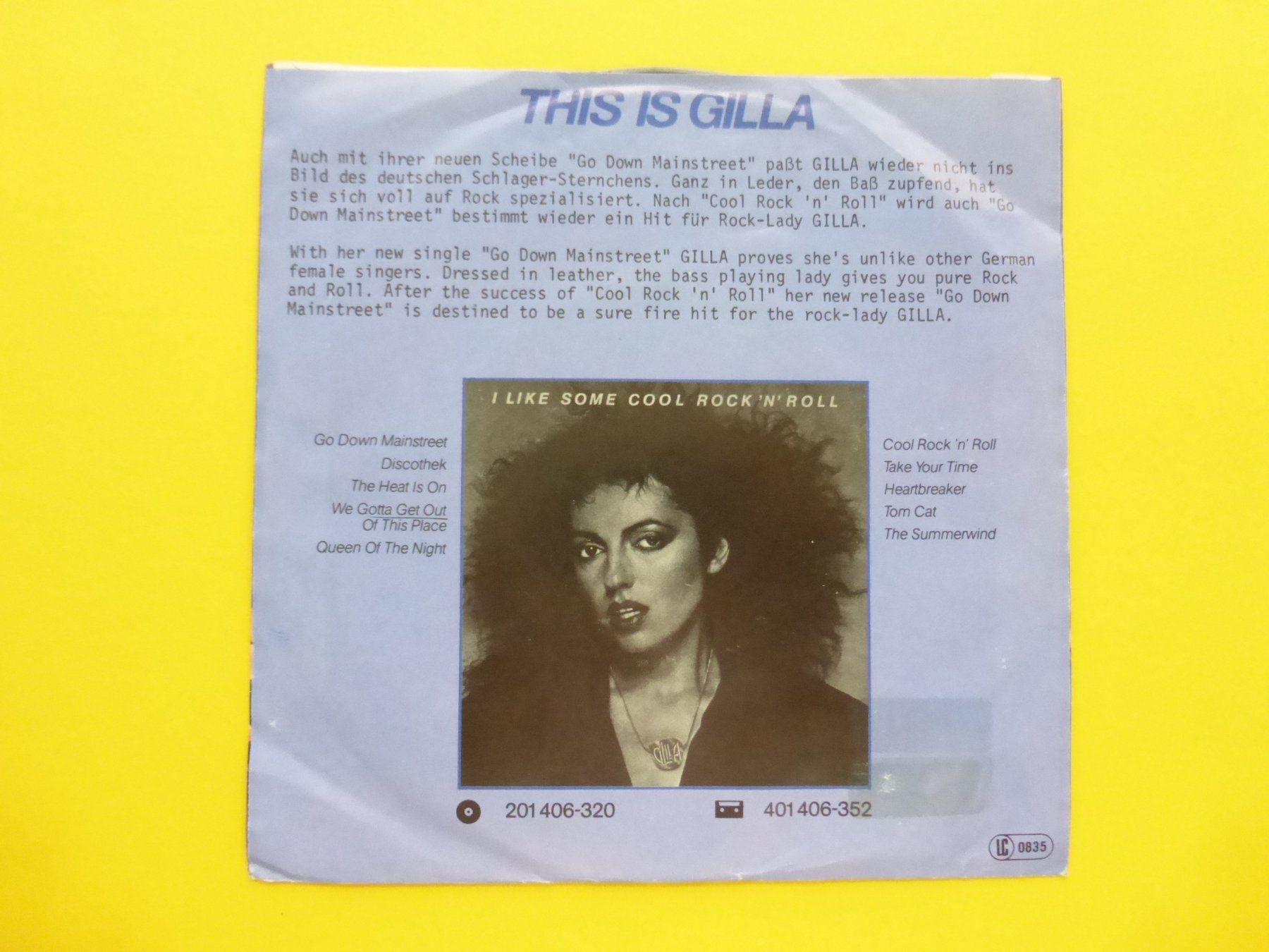 Dischi in vinile: Gilla – Go Down Mainstreet – Usato da Zürich venduto da Swiss57 1