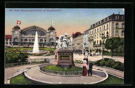 Basel, Strassburger-Denkmal mit Bundesba