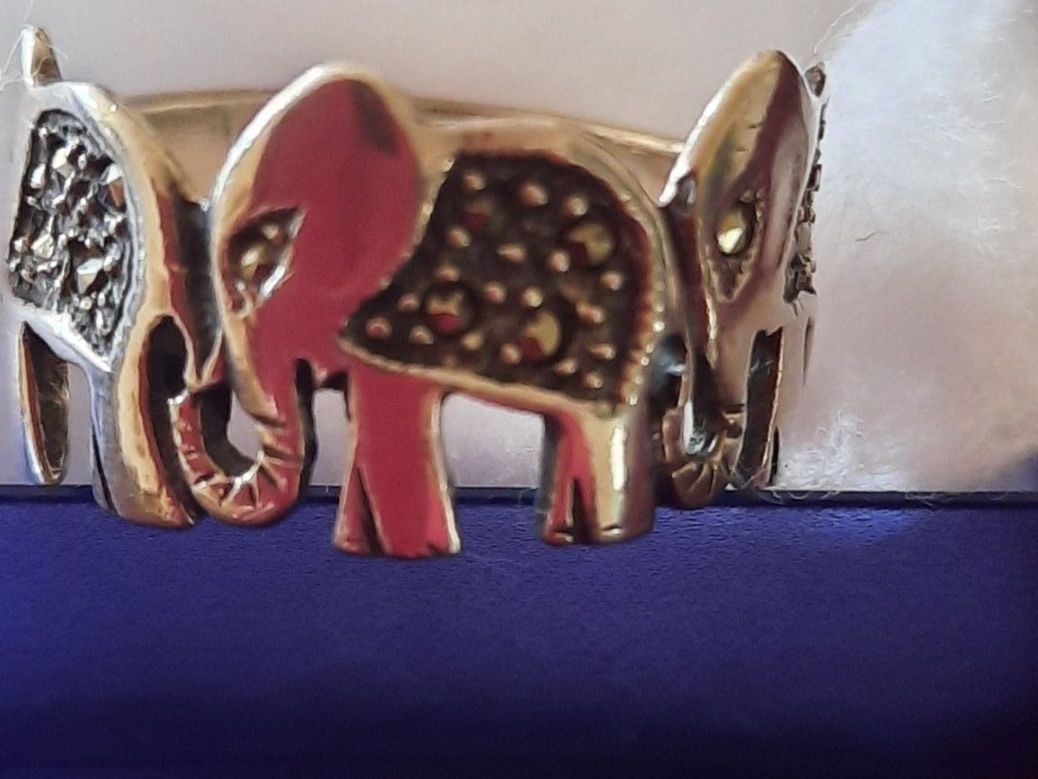 Ringe: Silberring / Elefanten mit Markasiten – Gebraucht aus Allschwil von saphira012 4