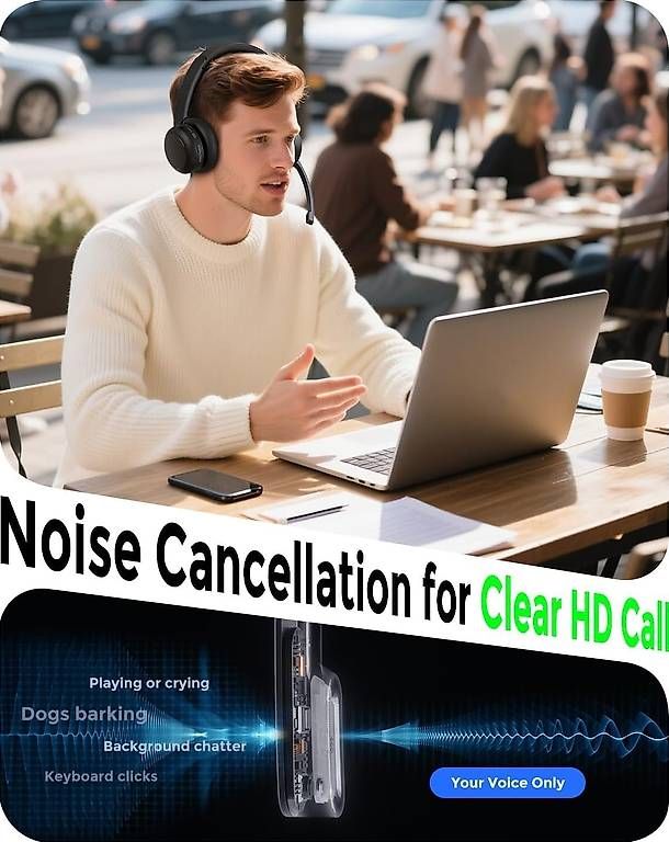 Cuffie: Bluetooth-Headset, Kabelloses Headset mit Mikrofon – Nuovo (secondo la descrizione) da Kreuzlingen venduto da Best-Deal-Oase 1