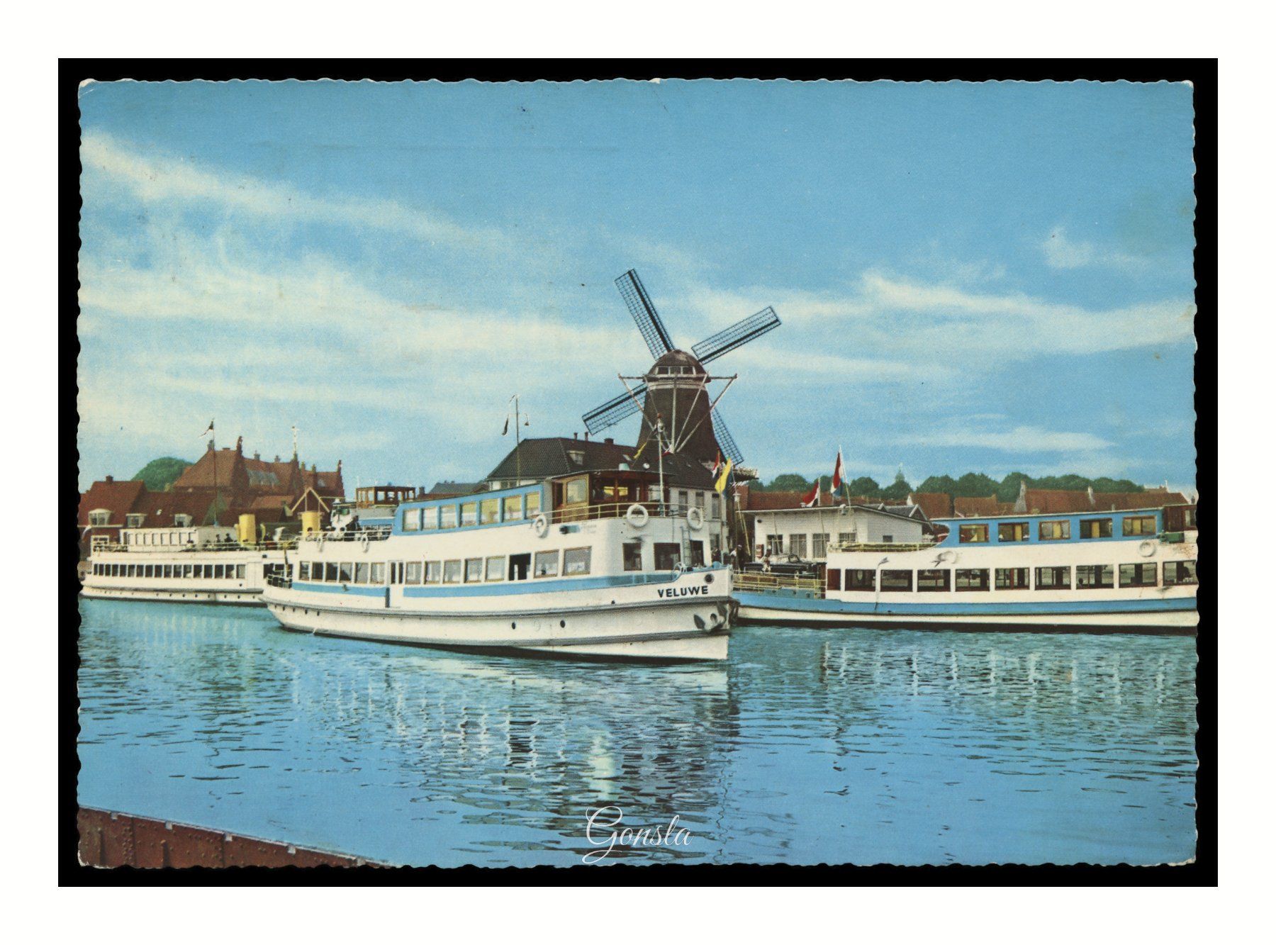 Cartoline postali: HARDERWIJK - 1975 "Haven met Boten" – Usato da Onex venduto da Lagorel01