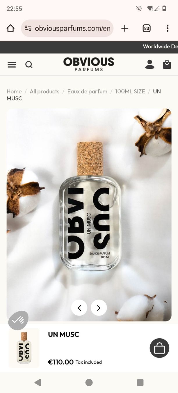 Diptyque Profumi & Eau de Toilette: 5ml Un Musc by Obvious Parfums Decant Sample niche – Nuovo (secondo la descrizione) da Steinhausen venduto da nwe_t8nj 3