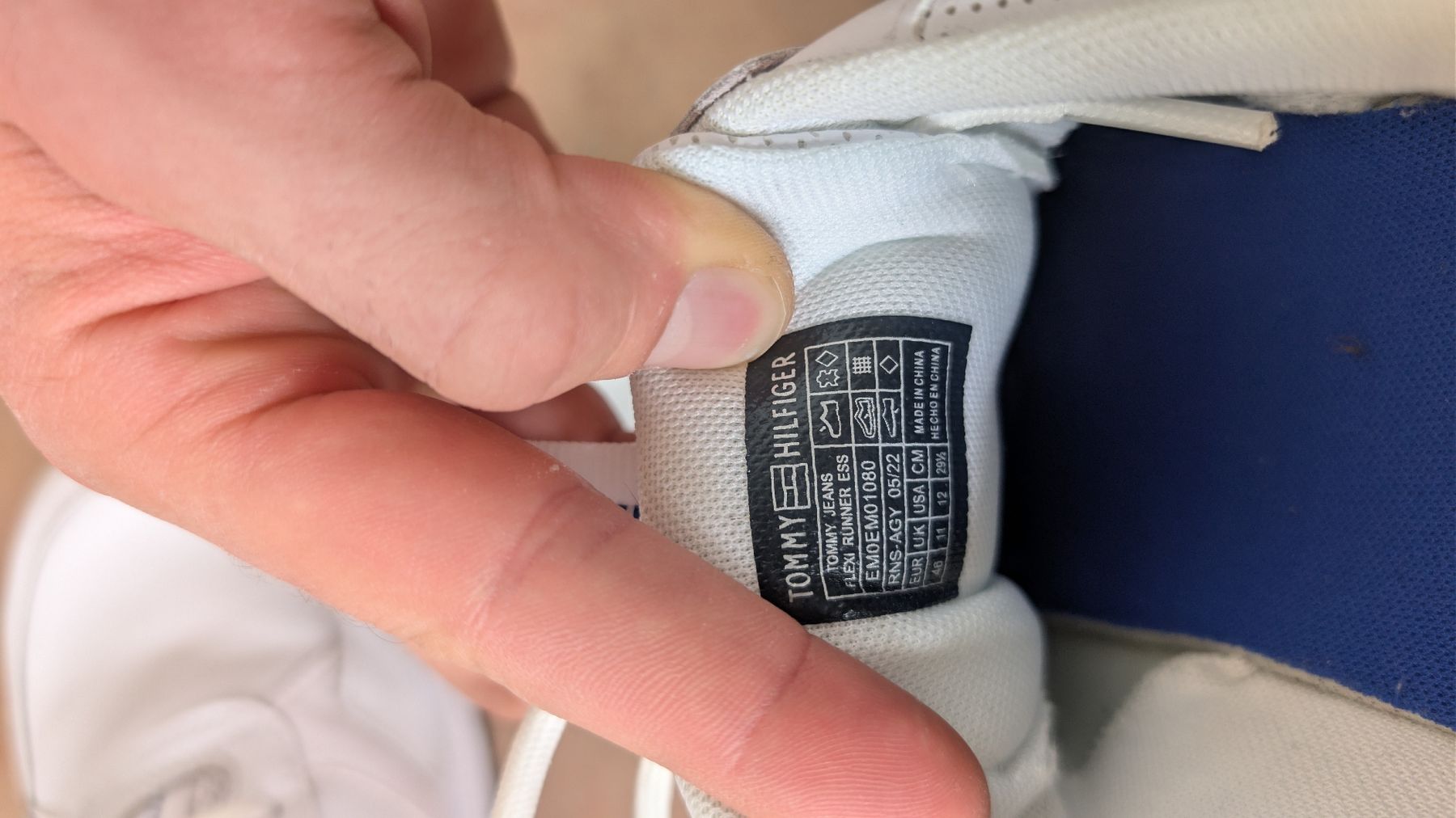 Tommy Hilfiger Herrenschuhe: Tommy Hilfiger Sneaker Gr. 46 Flexi Runner ESS – Gebraucht aus Pfaffnau von FD. 7