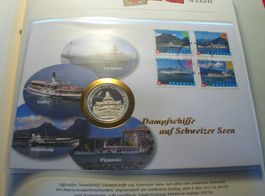 Medaillenbrief 2011, Dampfschiffe auf Schweizer Seen, versil