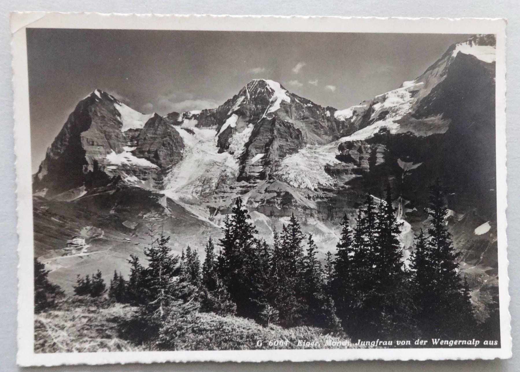 Cartoline postali: Eiger, Mönch, Jungfrau von der Wengernalp aus – Usato da Fétigny venduto da Billy2miny
