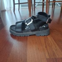 Platform Sandals Black Leather from Buffalo in Size 39