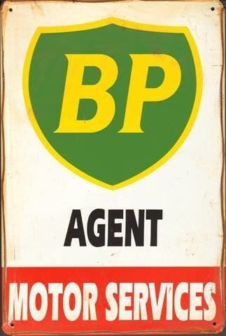 Schilder: Rusty Blechschild-BP AGENT MOTOR SERVICE – Neu und originalverpackt aus Rupperswil von big-one-sale