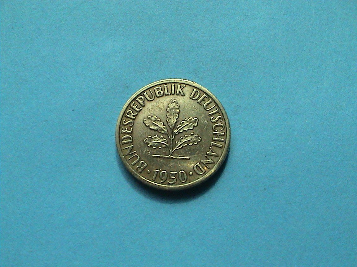 Tutti le monete: 5 Pfennig - Deutschland 1950 J – Usato da Reinach BL venduto da Dexy62