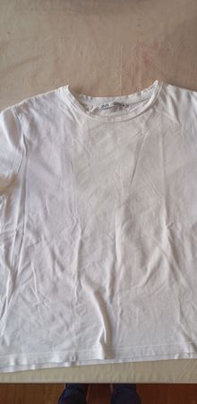 T-Shirt Zara weiss Kurzarm Groesse S akzeptabel