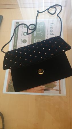 Elegante kleine Vintage Handtasche, schwarz