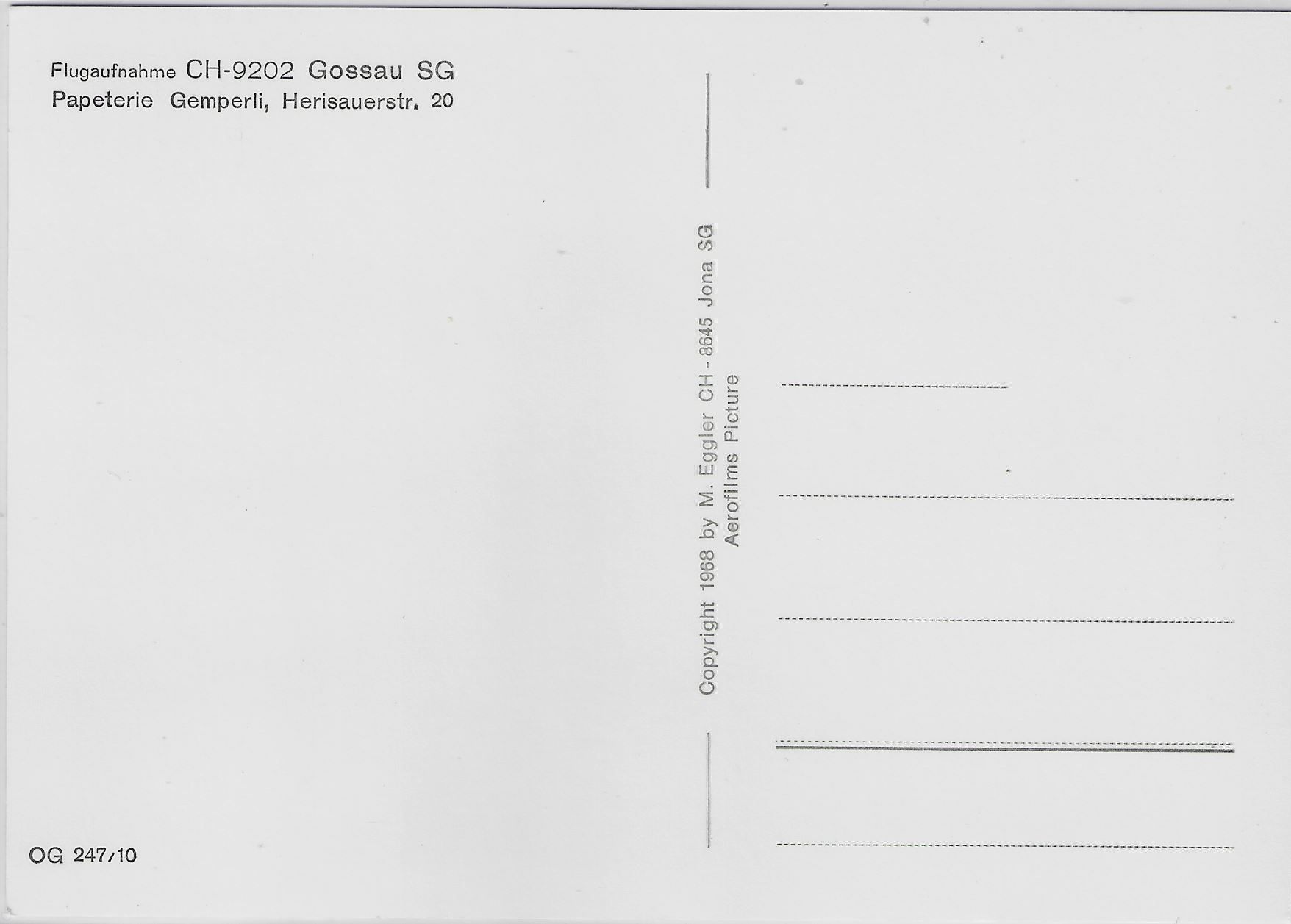 Cartoline postali: Flugaufnahme Gossau SG – Antico da Ettingen venduto da Kartenplanet 1
