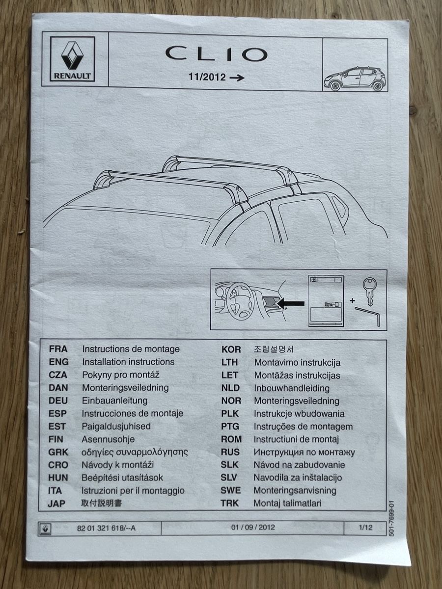 Portapacchi: Original Renault Clio Dachträger ab 11/2012 – Usato da Romanshorn venduto da cel_fs8q 5