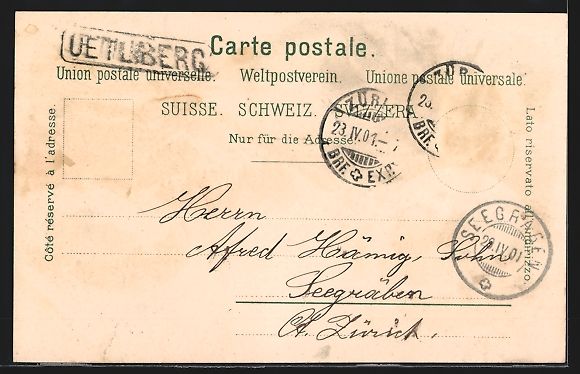Ansichtskarten: Litho Uetliberg, Totalansicht, Restauran – Gebraucht aus Berlin von bartko-reher 1