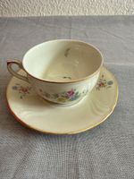 Bavaria Elfenbein Tasse mit Untertasse, Vintage