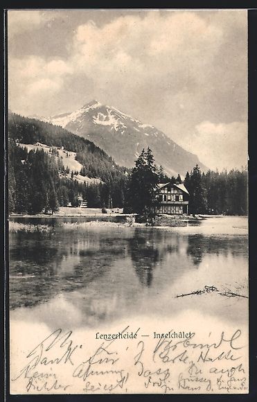 Cartoline postali: AK Lenzerheide, Inselchâlet, 1906 – Usato da Berlin venduto da bartko-reher