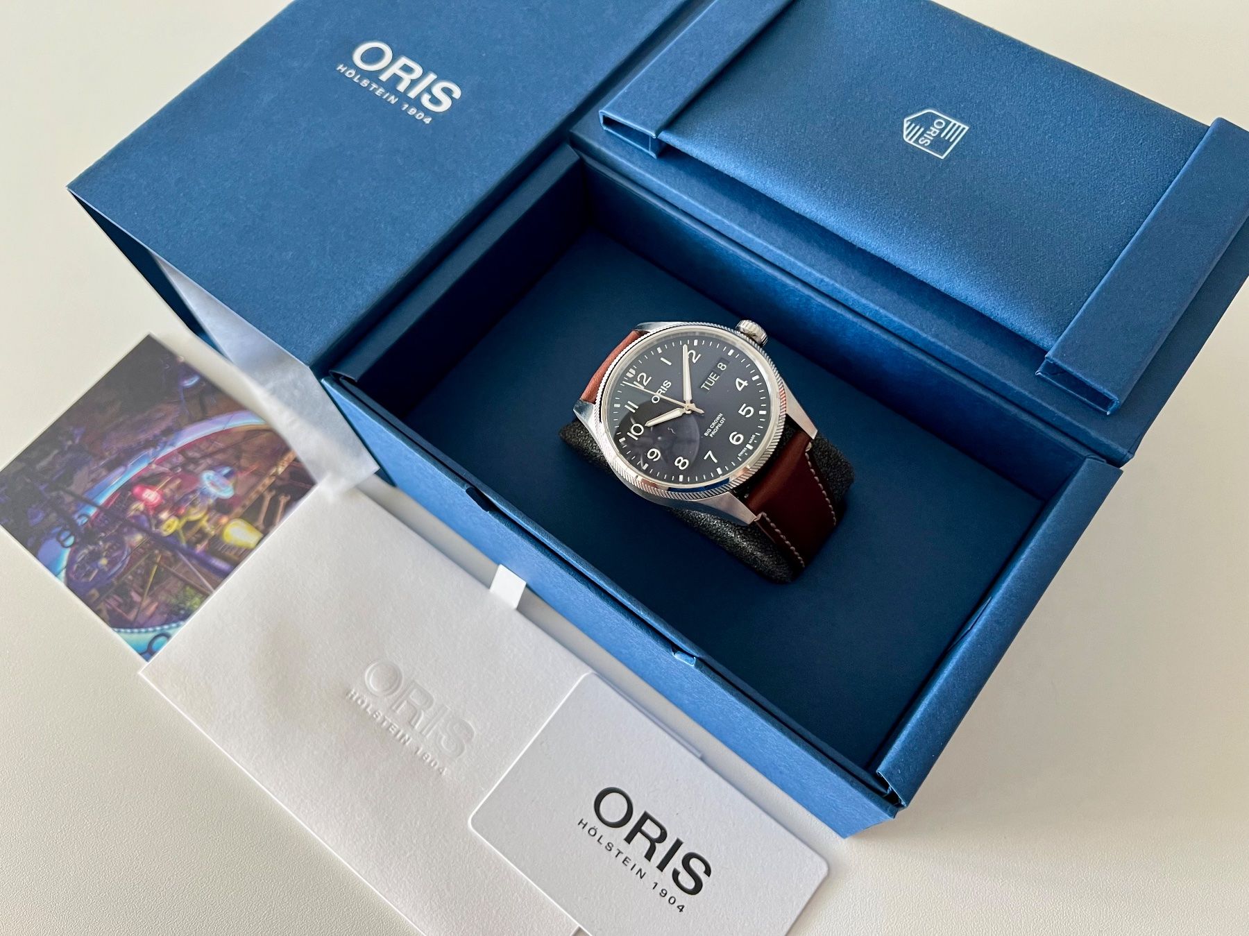 Oris Orologi: ORIS Big Crown Propilot Day Date, Blue dial, Full Set,Fr2250 – Nuovo (secondo la descrizione) da Le Mont-sur-Lausanne venduto da LycaGallery 9