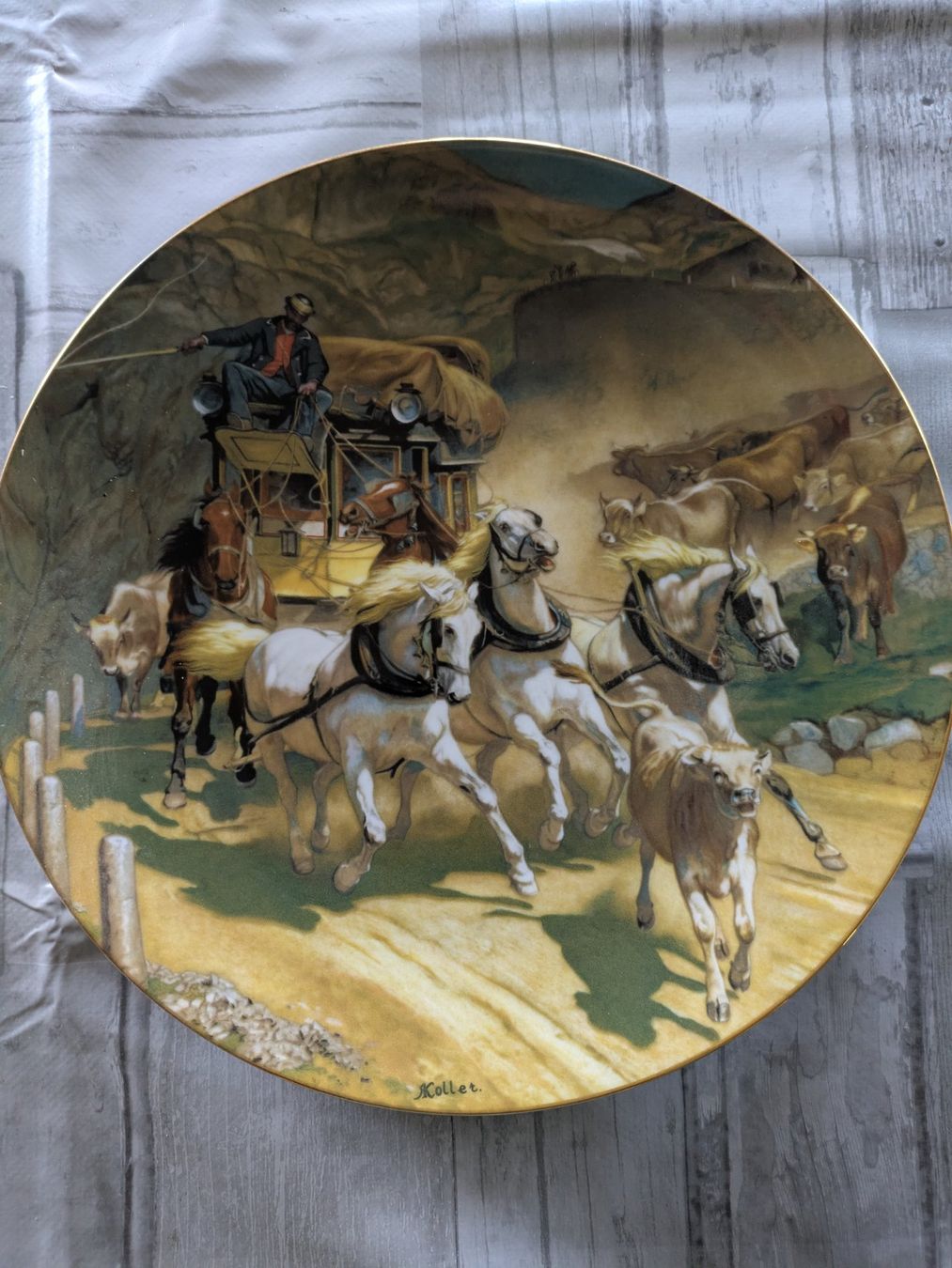 Piatti: "Gotthardpost" Zierteller von Langenthal – Usato da Gammen venduto da Eveline023