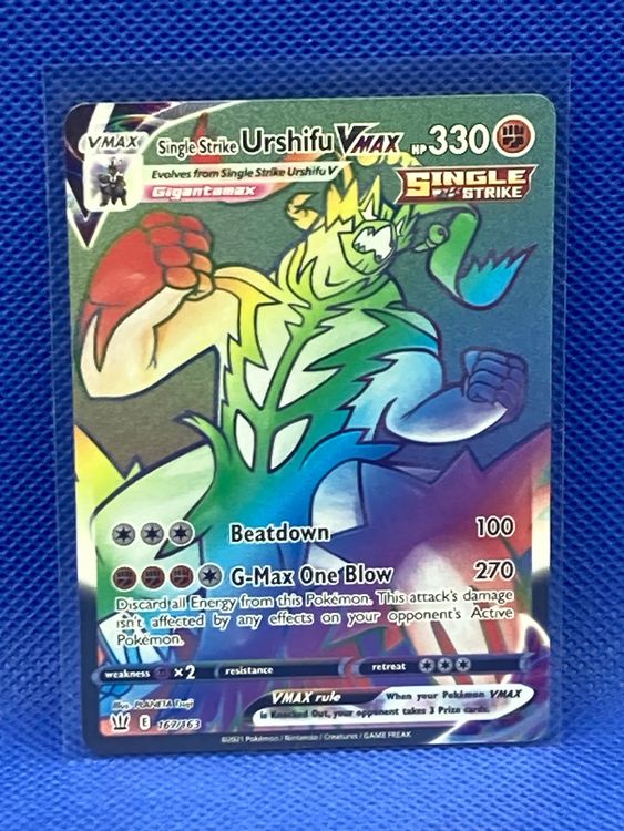 POKÉMON SINGLE STRIKE Urshifu VMAX Full Art Battle Stars 086/163 NM