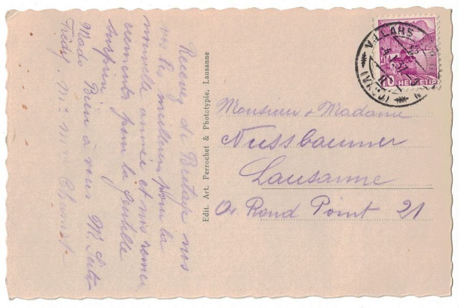 Cartoline postali: Bretaye, Cabane militaire, circulée 1937 – Usato da Frauenfeld venduto da POML 1