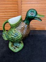 Keramik Krug Ente, Majolika, 20. Jahrhundert, France