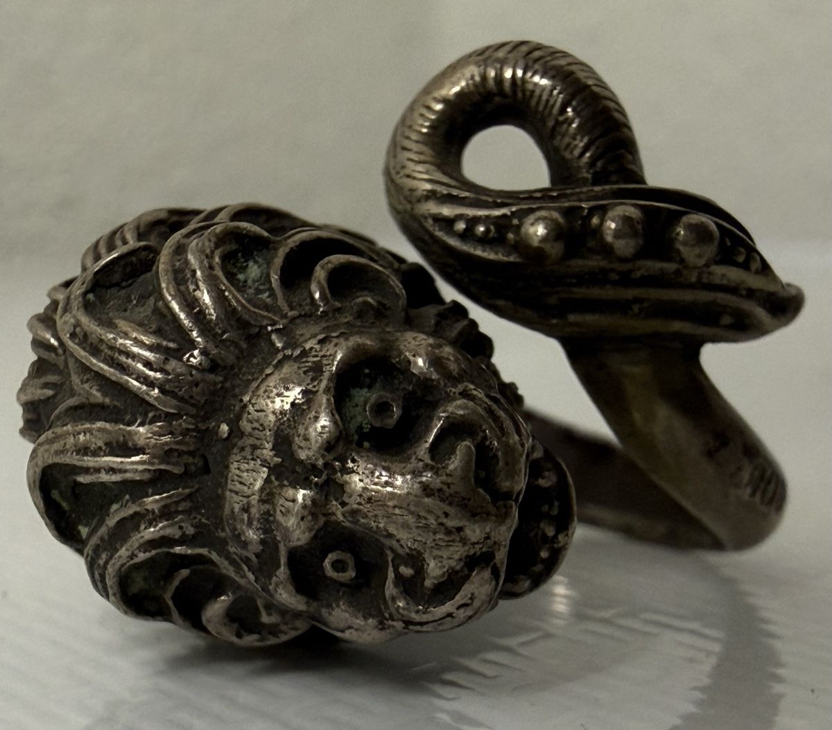 Ringe: Löwenkopf Ring aus Silber Fingerring – Gebraucht aus Goldach von Messerguru 4