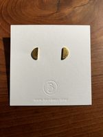 Baiushki Ohrstecker Mond vergoldet