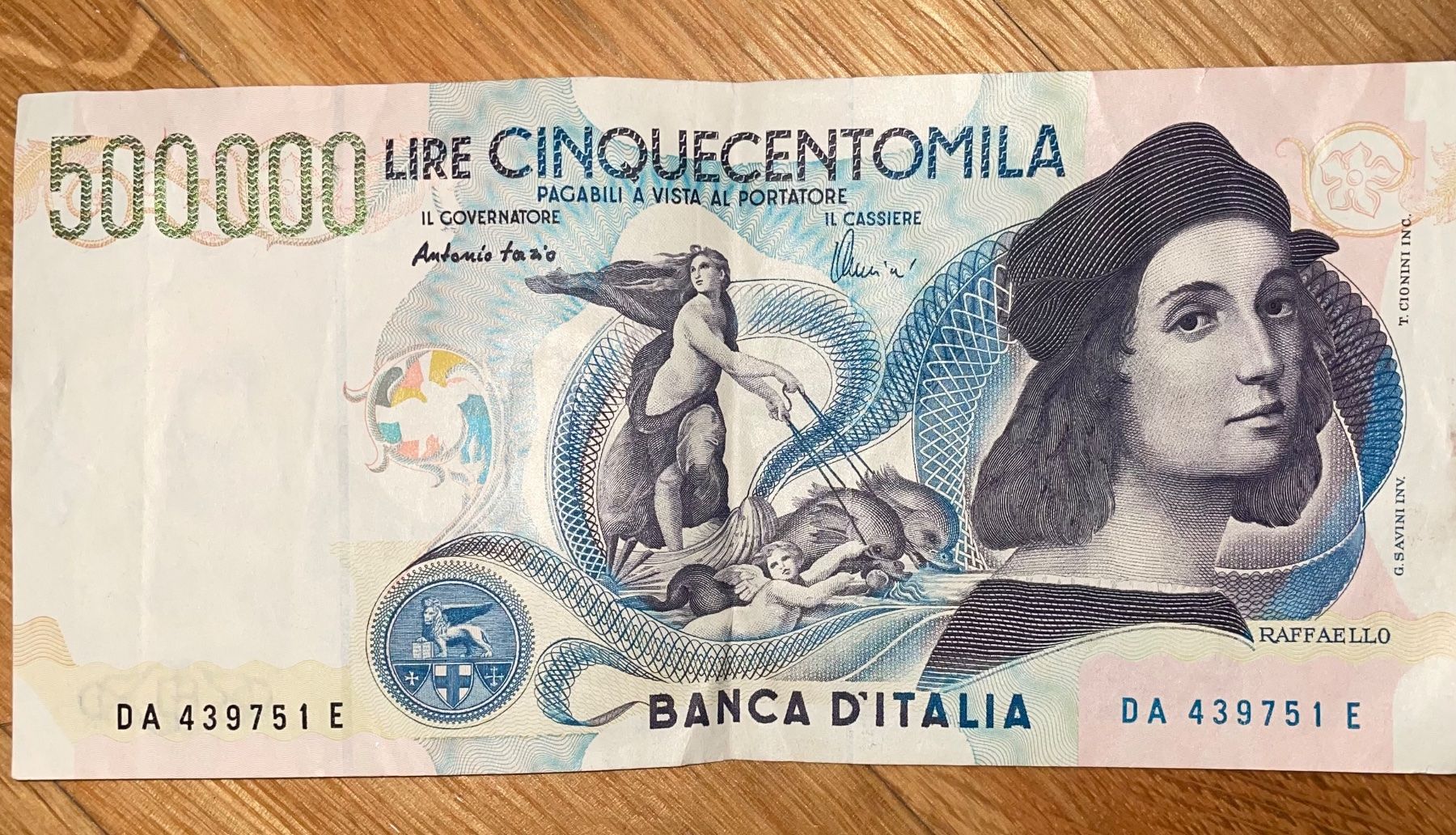 Banconote: 500000 Lire Banknote 1997 Raffaello – Usato da Grenchen venduto da Jimbo3743