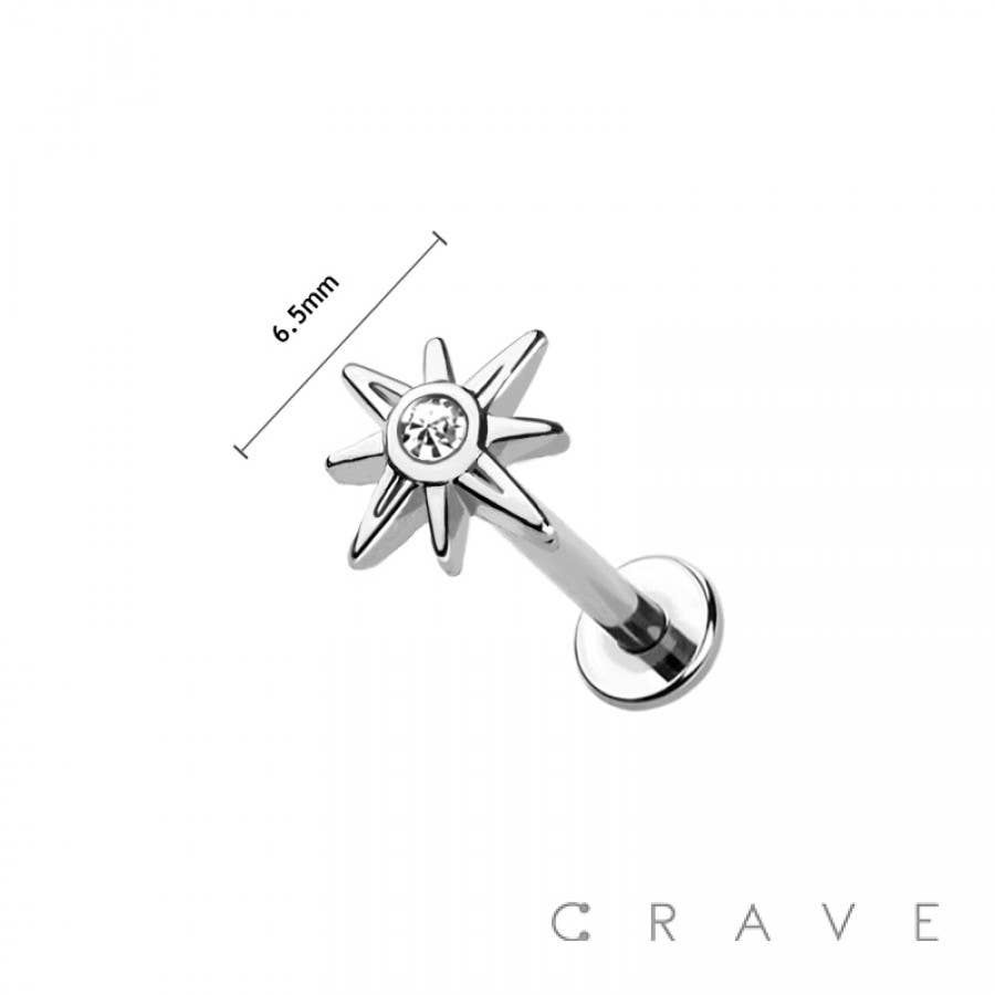Piercingschmuck: Labret Push-In mit Gemedelsteinkle – Neu und originalverpackt aus Döttingen von Orangeroad 1