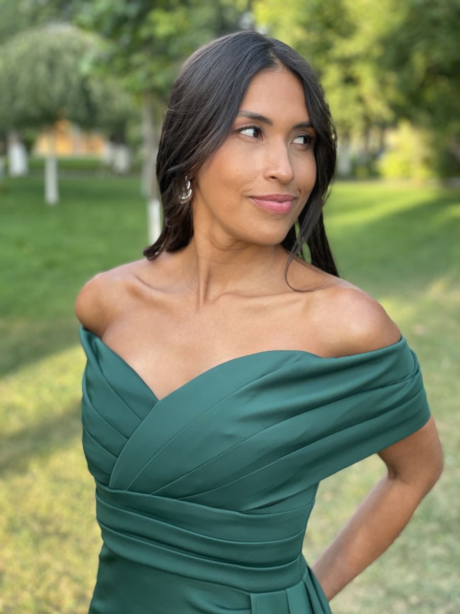 Vestiti: Off-Shoulder Evening Gown Emerald Green Size S-M – Nuovo (secondo la descrizione) da Luzern venduto da Valerias_Fundgrube 1