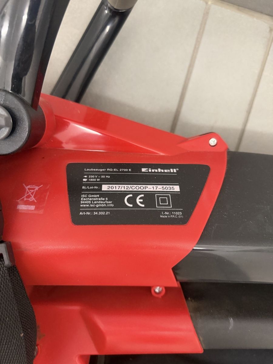 Einhell Laubbläser & Laubsauger: Einhell RG-EL 2700 E Electric Leaf Vacuum - Blower! – Gebraucht aus Zürich von verkaufer_CH 1