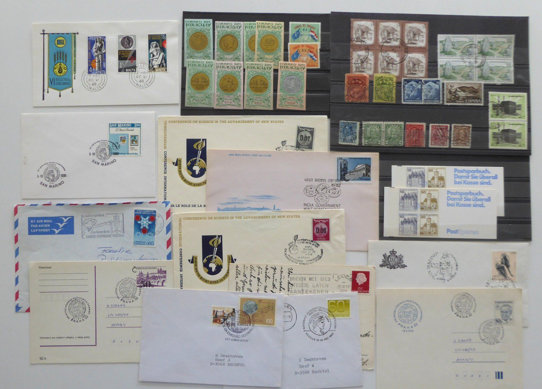 Alle Briefmarken: div. Länder, Canada, Deutsche Bundespost, Paraguay SET postf – Gebraucht aus Aesch BL von Kauri1