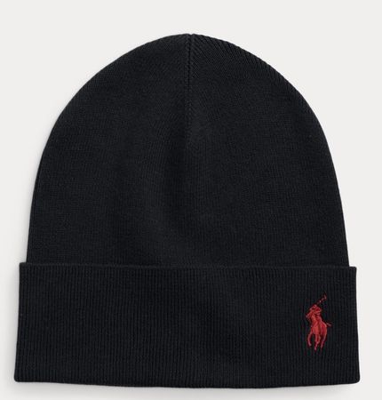 NEUE POLO RALPH LAUREN RIB-KNIT COTTON BEANIE - MÜTZE