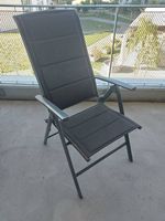 Gartenklappsessel - Brubaker, Textil Anthrazit