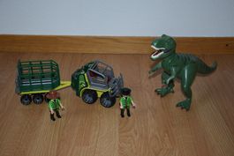 Playmobil Dinosaur + Forscherfahrzeug mit Käfiganhänger 5236