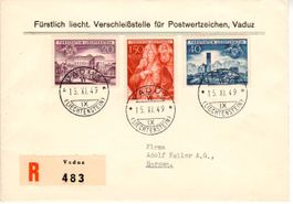 R - Brief, Vaduz - Horgen 1949
