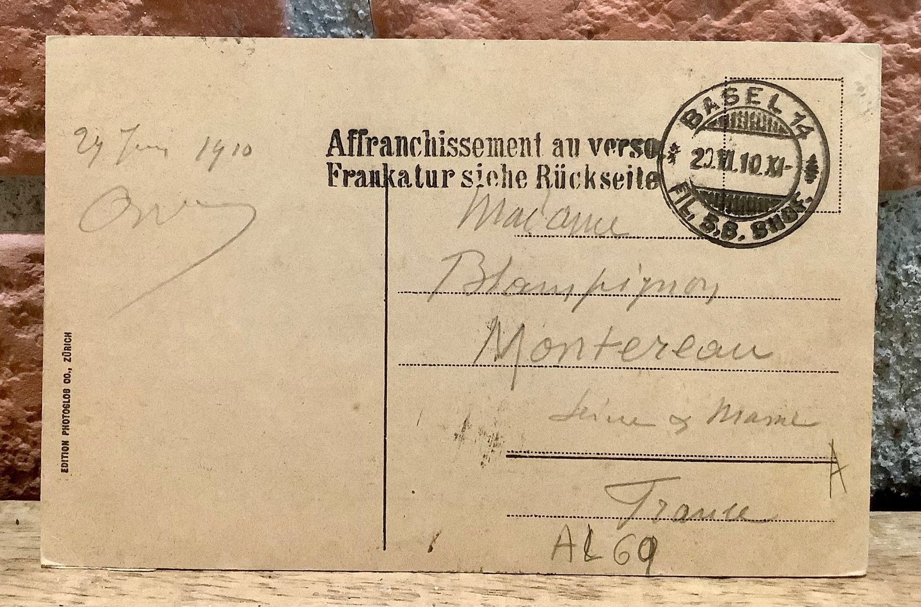 Ansichtskarten: 1910 - NEUE RHEINBRÜCKE - Basel – Gebraucht aus Root von ENGLAND-TREASURES 3
