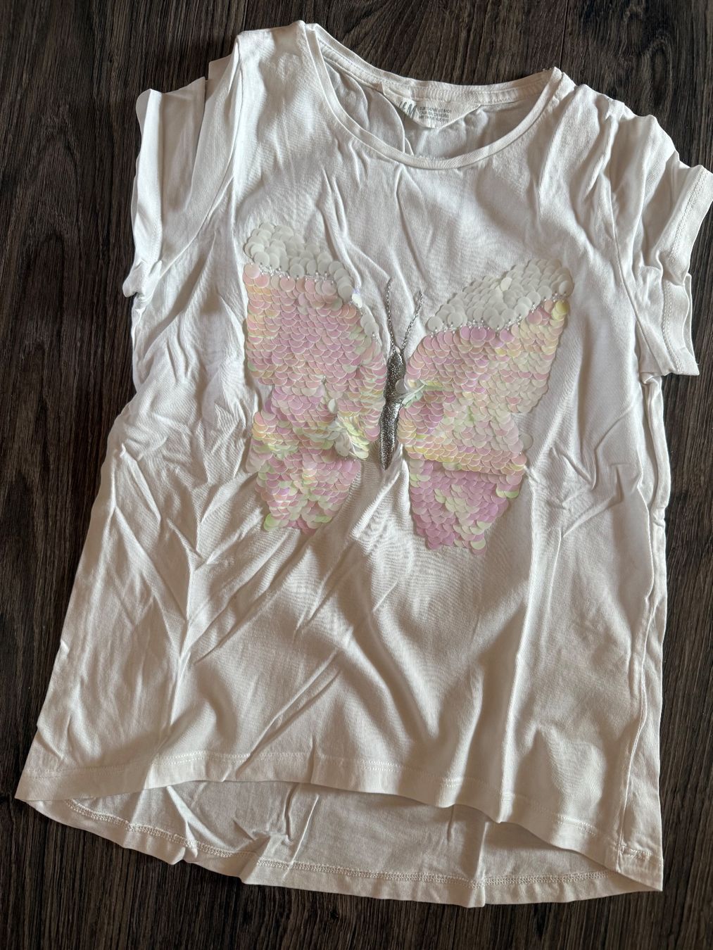 H&M Camicette, T-shirt & Top: T shirt papillon 128 paillette – Usato da Chermignon-Bas venduto da mioumiou35